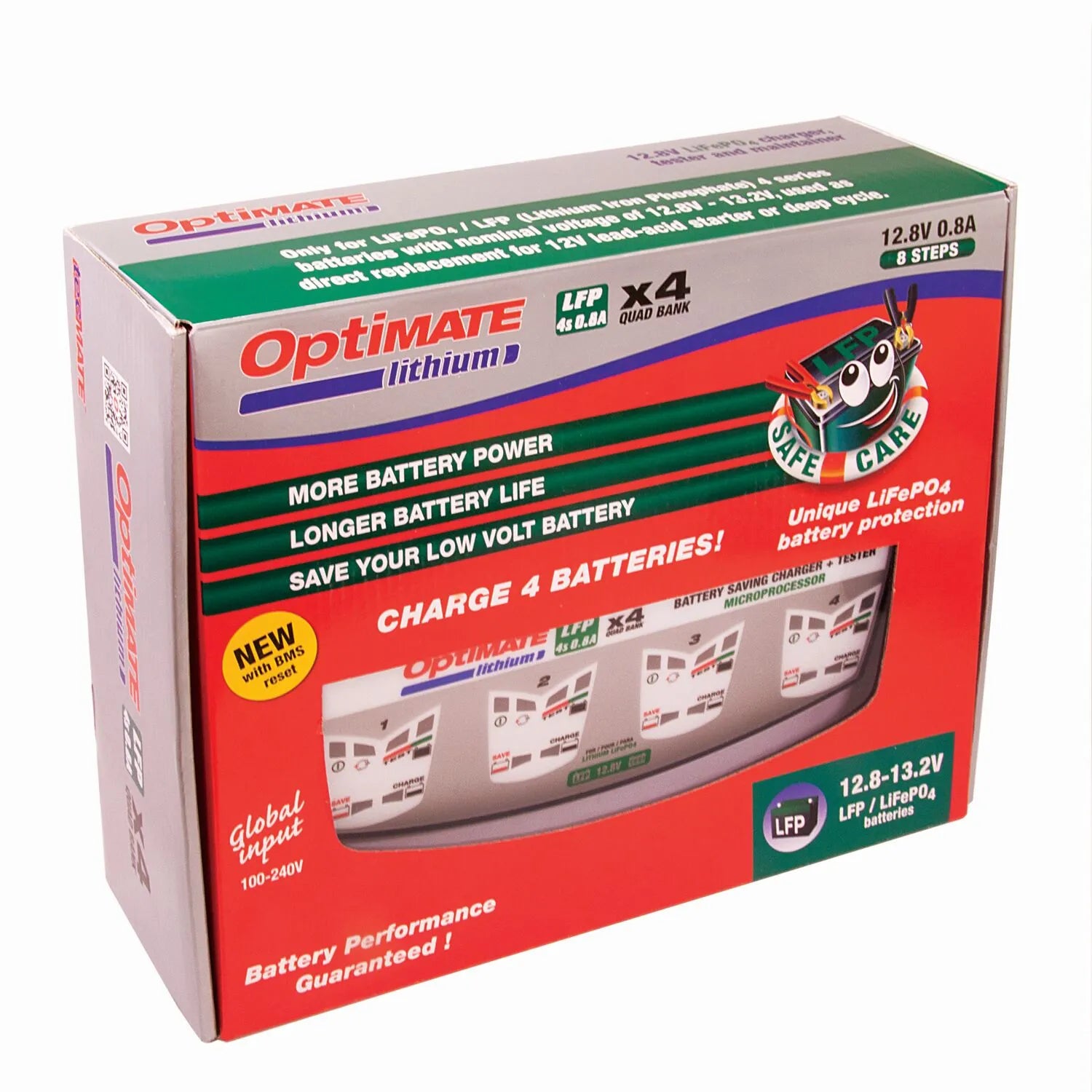Tecmate Optimate Lithium 4s 0.8a Quad Bank Charger