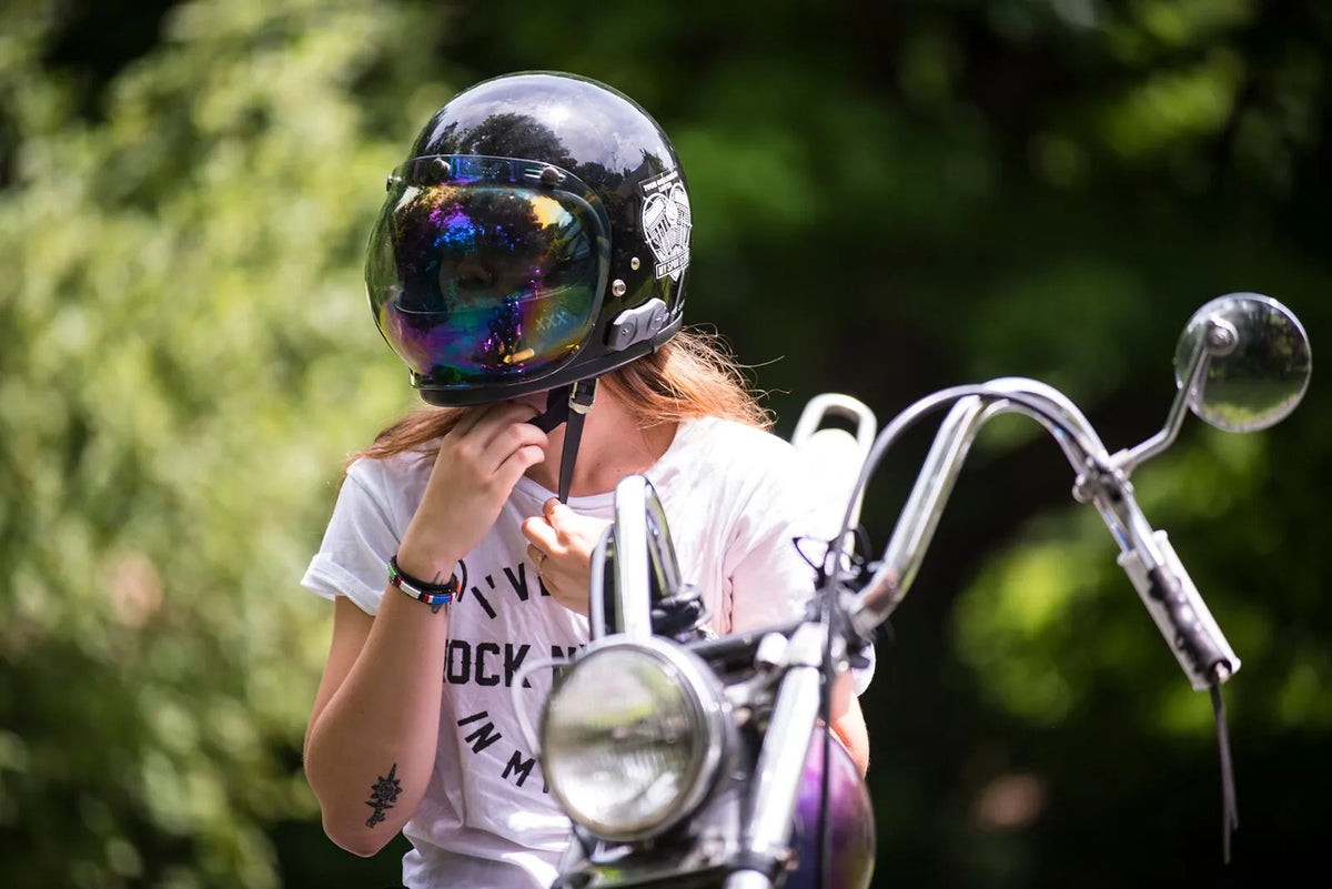 Biltwell Bubble Anti-Fog Rainbow Mirror Shield