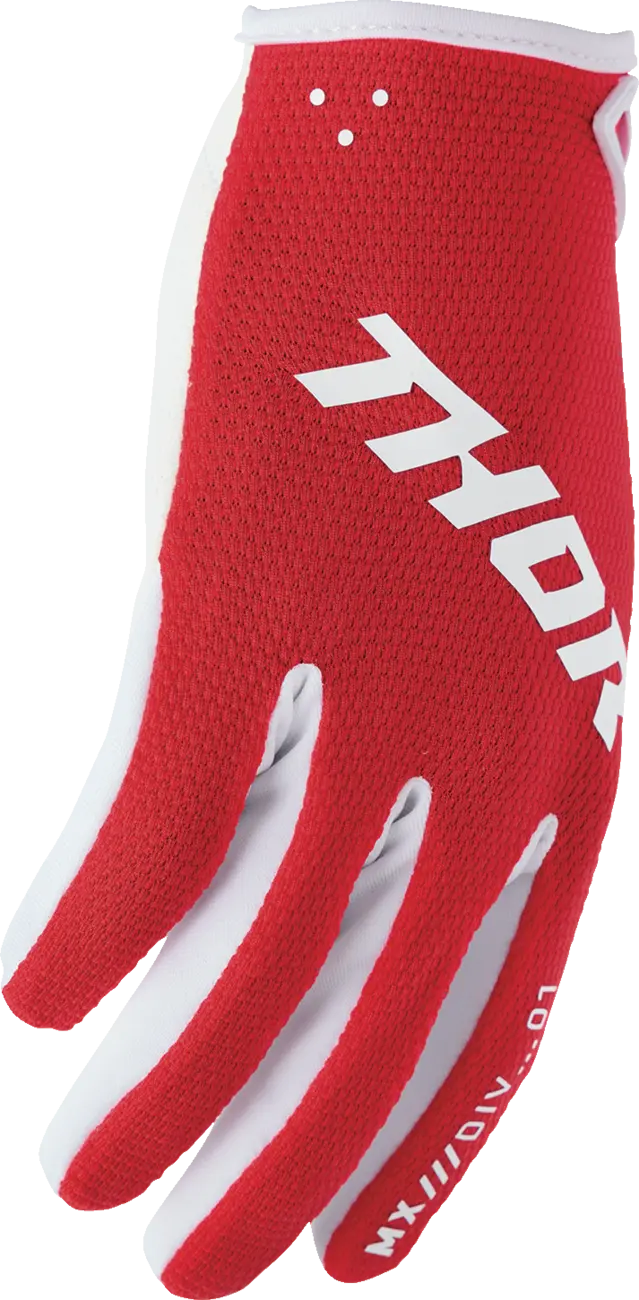 Thor Ridemode Static Gloves - Red/White