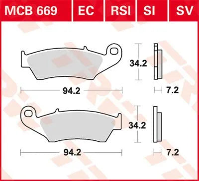 Trw Sv Series Sintermetall Bremsbeläge Für Vorderbremse - Vorne