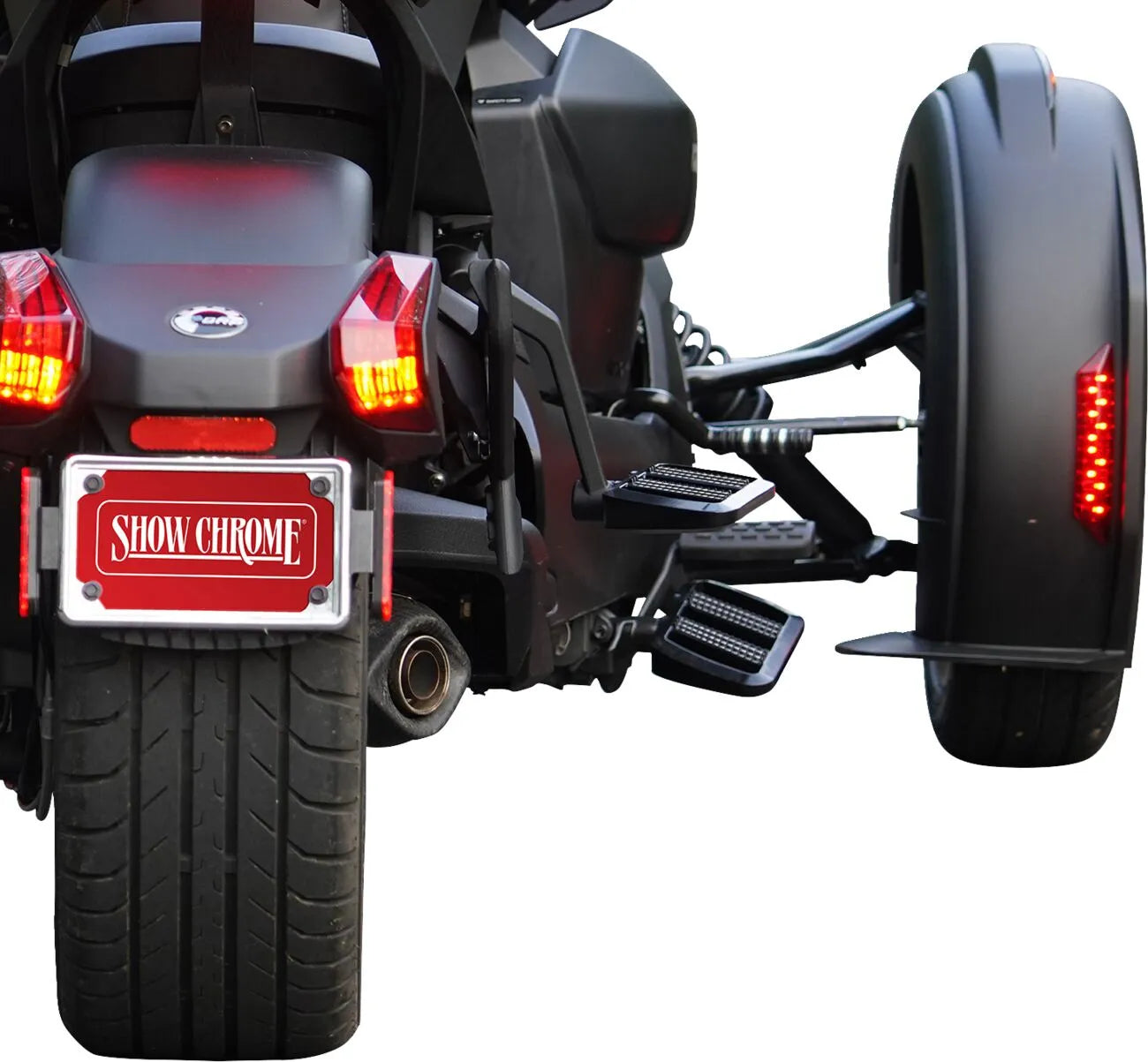 Show Chrome Combat Floorboards - Black Aluminum