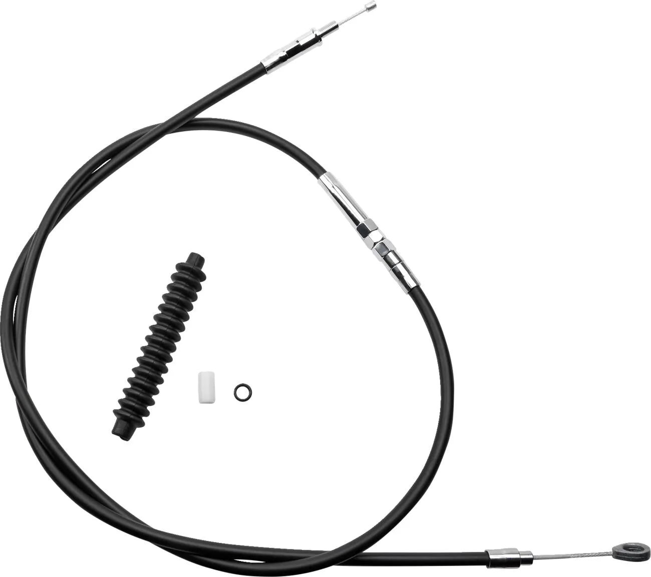 Drag Specialties Hocheffizientes Kupplungsseil aus schwarzem Vinyl