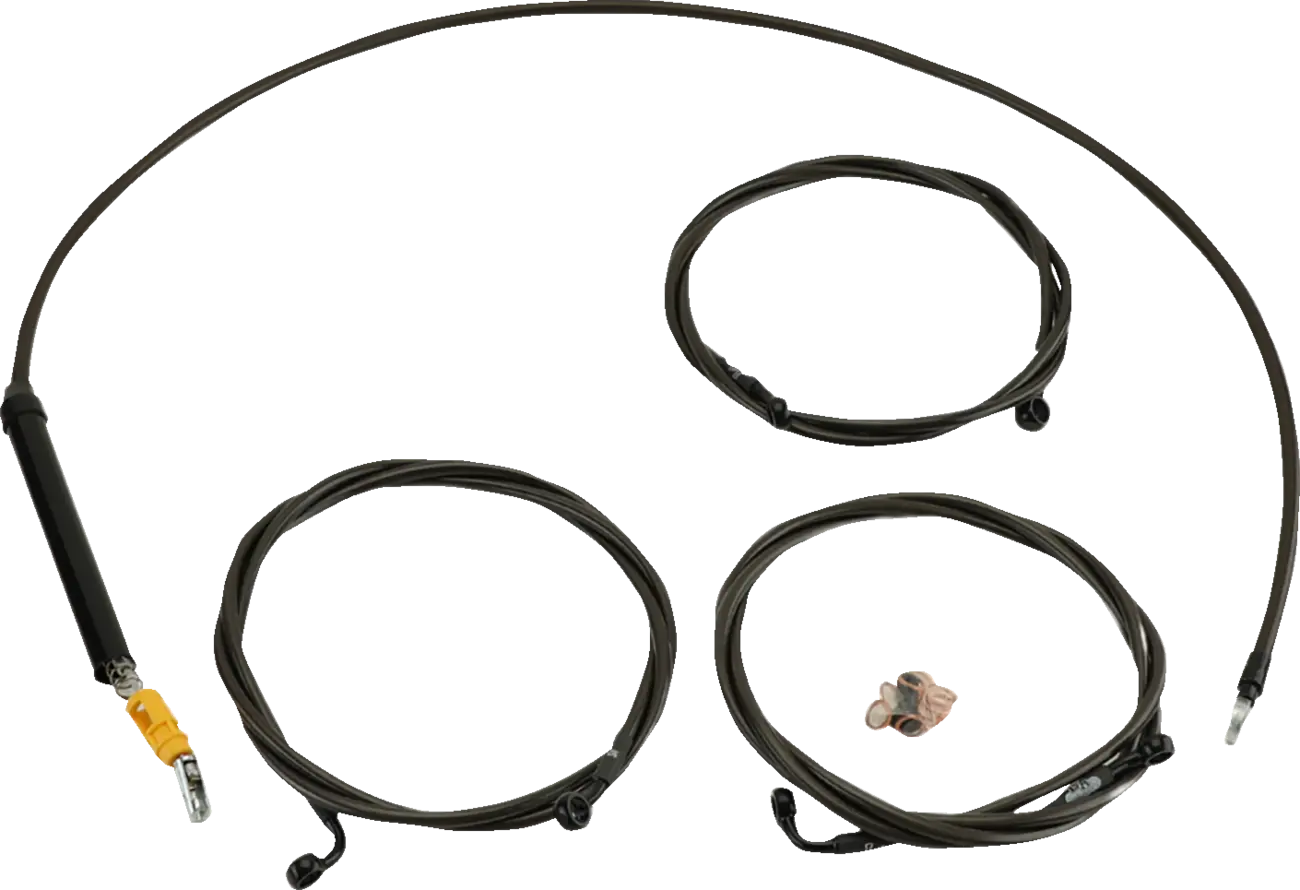 La Choppers Midnight Braided Cable Kit for Ape Hangers