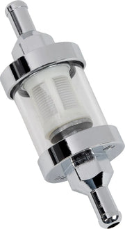 Drag Specialties Clear Inline Fuel Filter For 1/4" Fuel Line