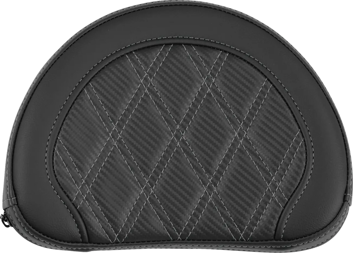 Saddlemen Contoured Sissy Bar Pad Gray Stitch