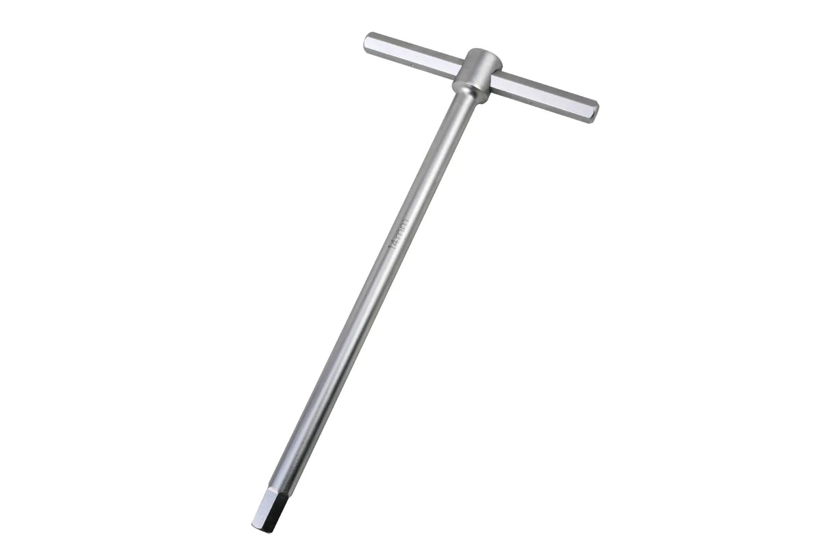 Bikeservice T-Handle Hex Wrench 14mm Silver 340mm Length