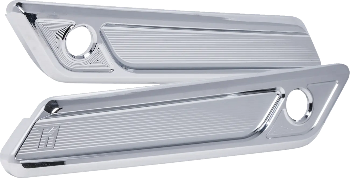 Kodlin USA Chrome Billet Aluminum Saddlebag Latch Covers Pair