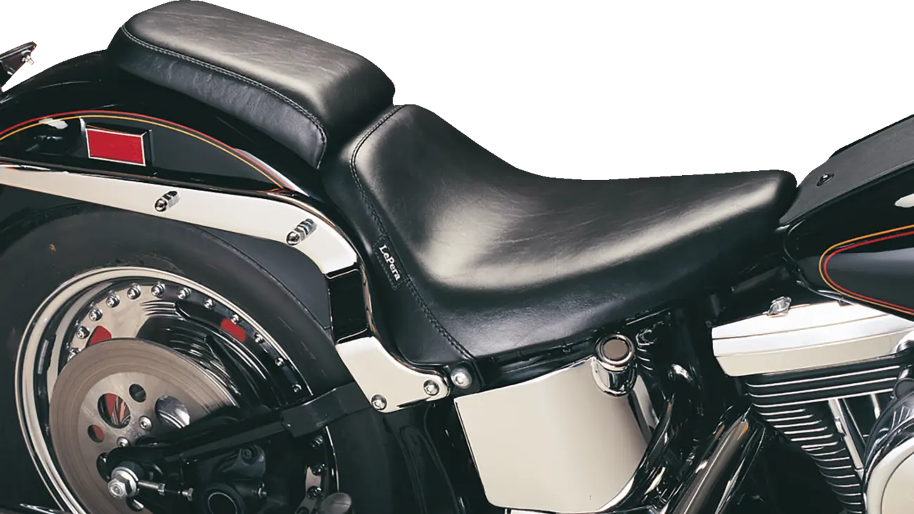 Le Pera Bare Bones Pillion Pad - Black Vinyl - For Harley Davidson