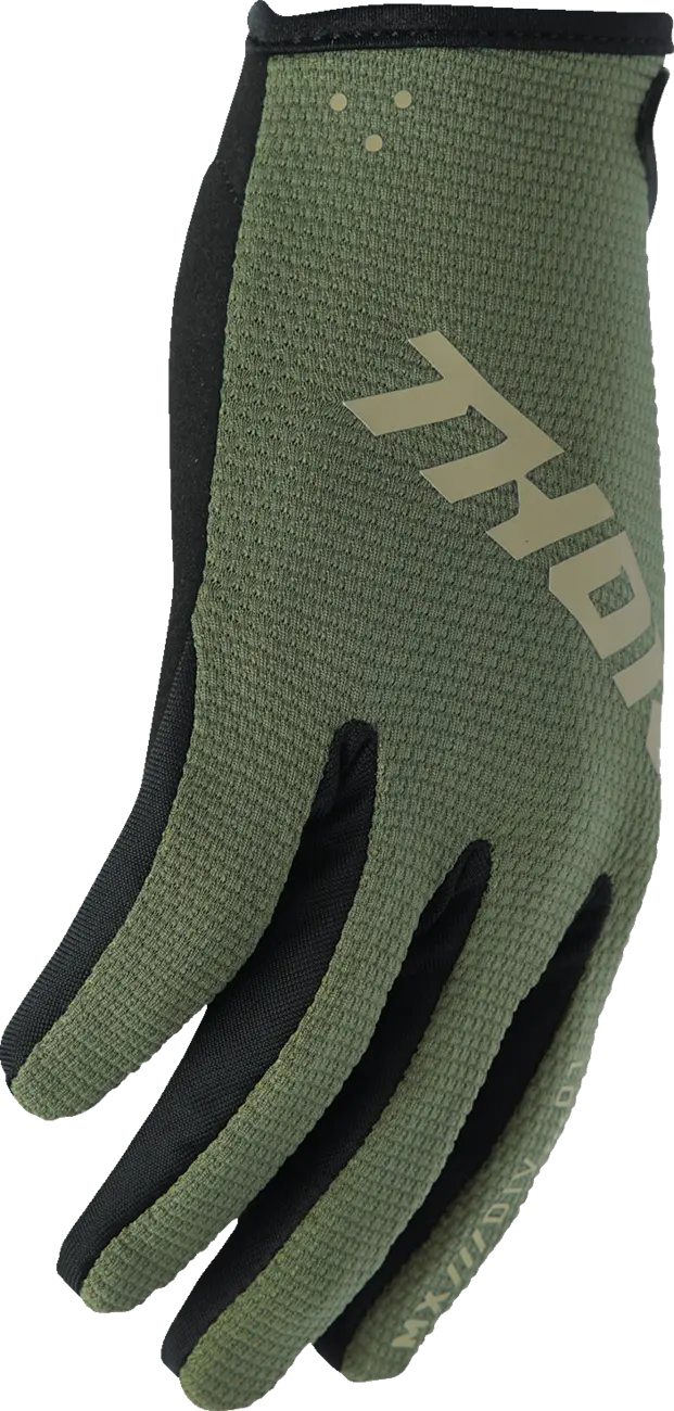 Thor Ridemode Static Gloves - Black/Camo Green