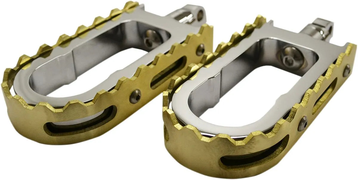 La Choppers Bmx Foot Pegs - Chrome/brass