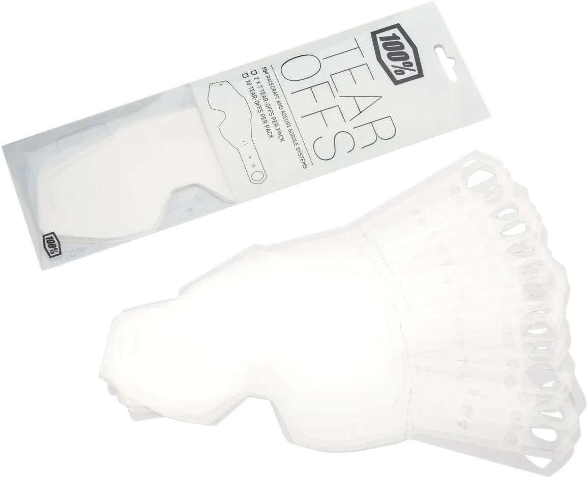 100% Racecraft Accuri Strata Goggle Laminated Tear-Offs 50 Pack