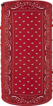 Zan Headgear Motley Tube Fleece Lined Neck Tube Red Paisley