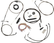 LA CHOPPERS Midnight Braided Cable/Brake Line Kit for 12-14" Ape