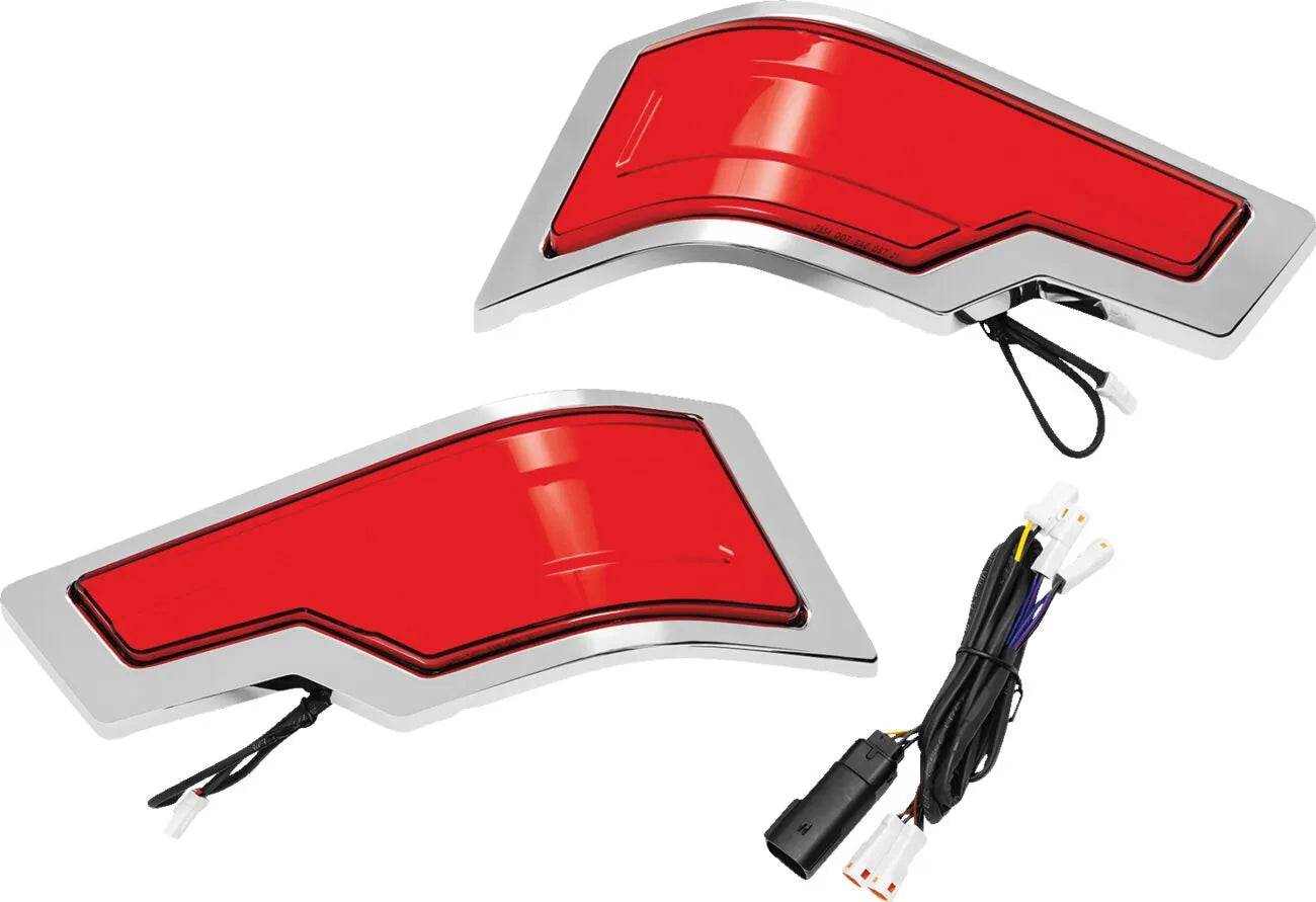 Kuryakyn Tracer Tour-pak Lights - Chrome/red