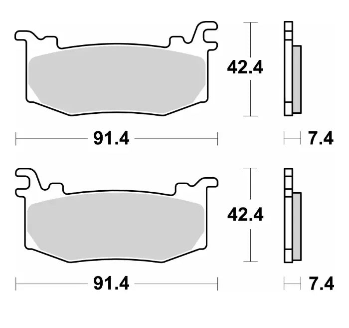 SBS DS Racing Dual Sintered Bremsbeläge - Vorne