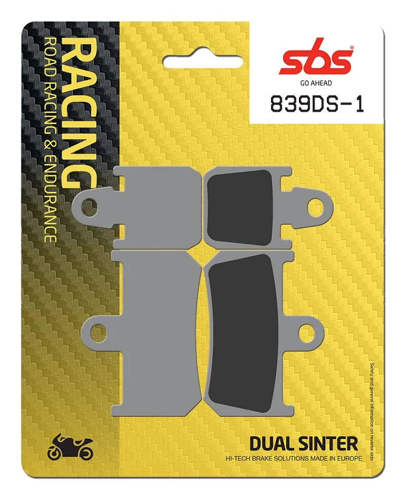 Sbs Ds Racing Dual Sintered Brake Pads - Front