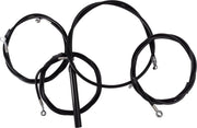 La Choppers Black Vinyl Braided Handlebar Cable Kit