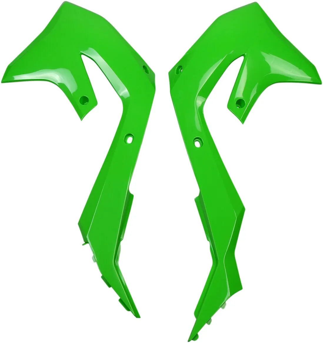 Ufo Replacement Radiator Shrouds For Kawasaki Green