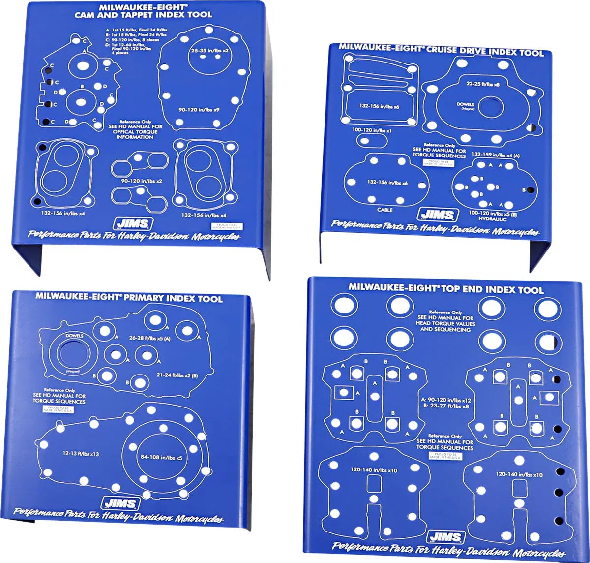 Jims M8 Hardware Organizer Blue Powder-Coated for Milwaukee