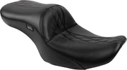 Le Pera Maverick Seat - Black Vinyl Motorcycle Seat - For Harley Davidson