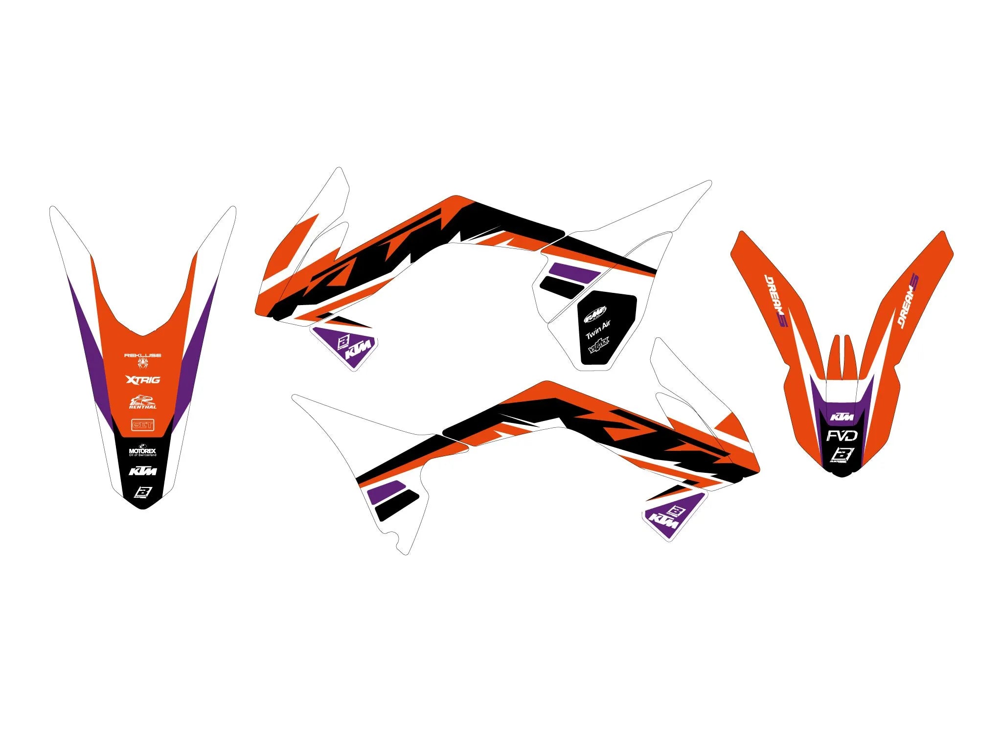 Blackbird Racing Dream 5 Graphic Kit For Ktm