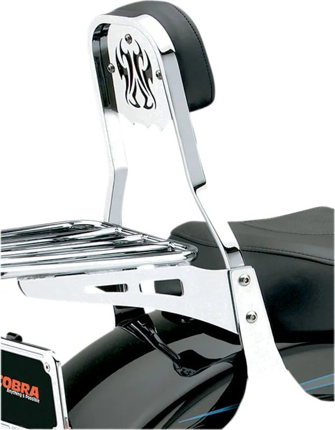 Cobra Square Sissy Bar - Chrome Finish