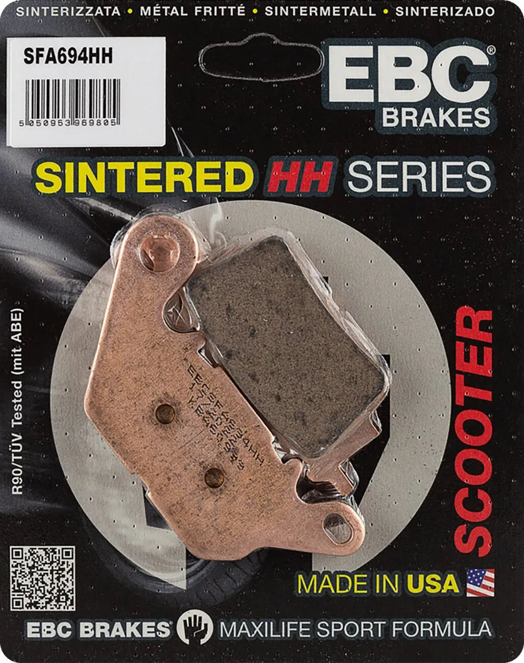 Ebc Sfa-hh Serie Sintermetall Bremsbeläge Für Roller - Vorne & Hinten