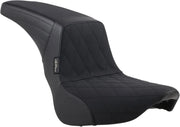 Le Pera Kickflip Seat - Black Vinyl - For Harley Davidson