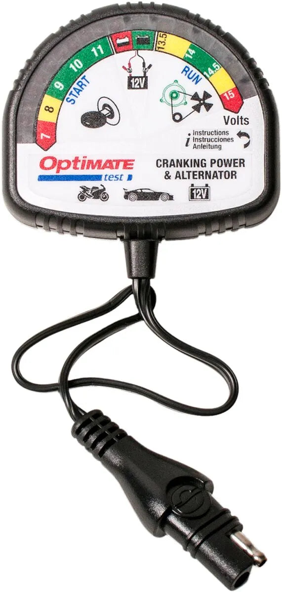 Tecmate OptiMate TEST 12V Cranking Alternator Battery Tester