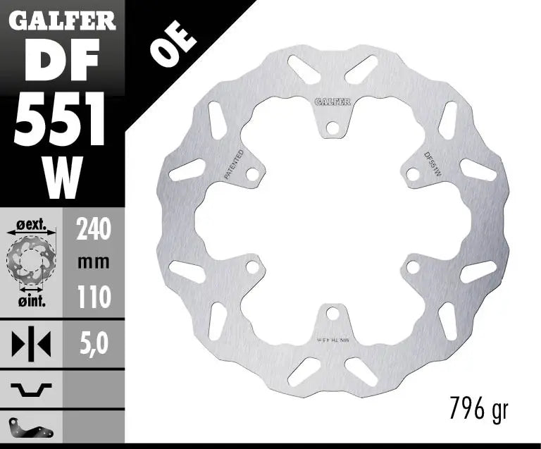 Galfer Wave Fixed Brake Rotor