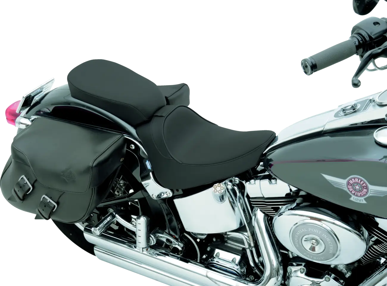 Drag Specialties Solo Seat - Backrest Compatible - For Harley Davidson