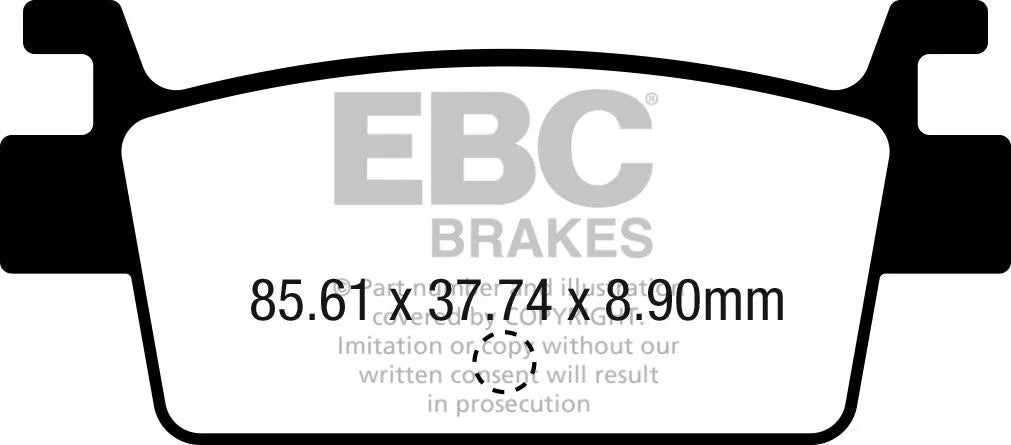 Ebc Sfac Carbon Series Scooter Bremsbeläge - Hinten