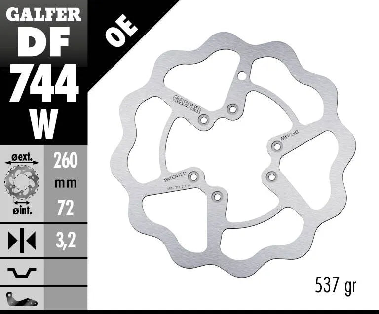 Galfer Wave® Bremsscheibe Für Motorrad - Vorne