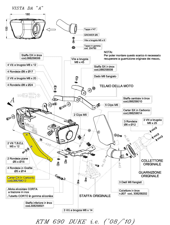 Akrapovic Ersatz Auspuffkomponente