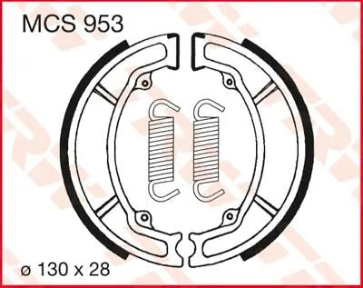 Trw Mcs953 Brake Shoes - Organic Compound - Front & Rear
