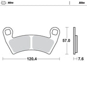 Moto-Master Nitro Atv Bremsbeläge Sintermetall - Vorne & Hinten