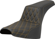 Saddlemen Lattice Stitch Step-up Seat - For Harley Davidson