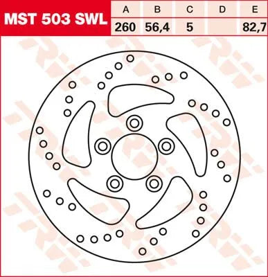 Trw Runde Feste Bremsscheibe Für Motorräder - Hinten