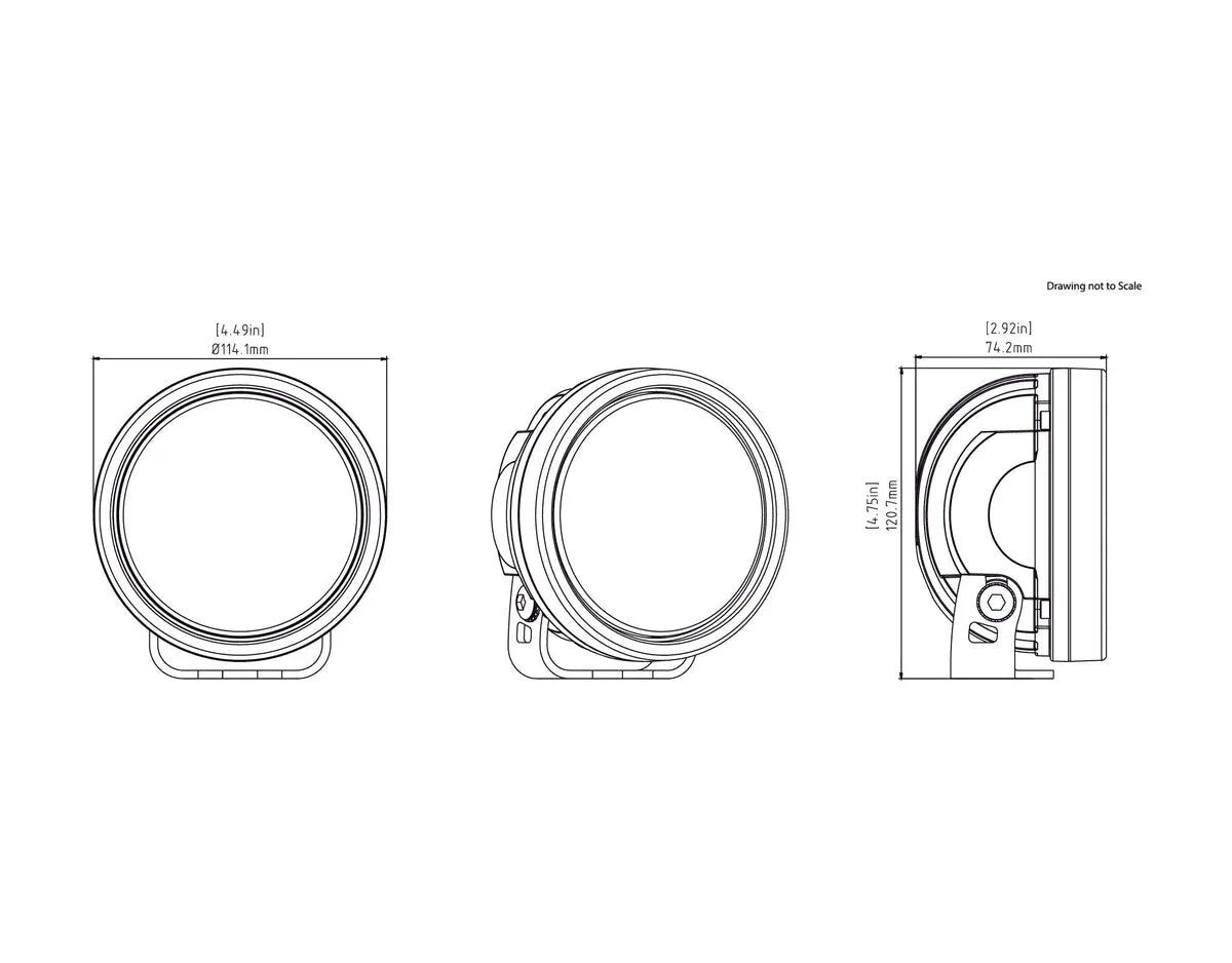 Denali D7 LED Light Pod - Clear Lens - E-Marked - DNL.D7.050
