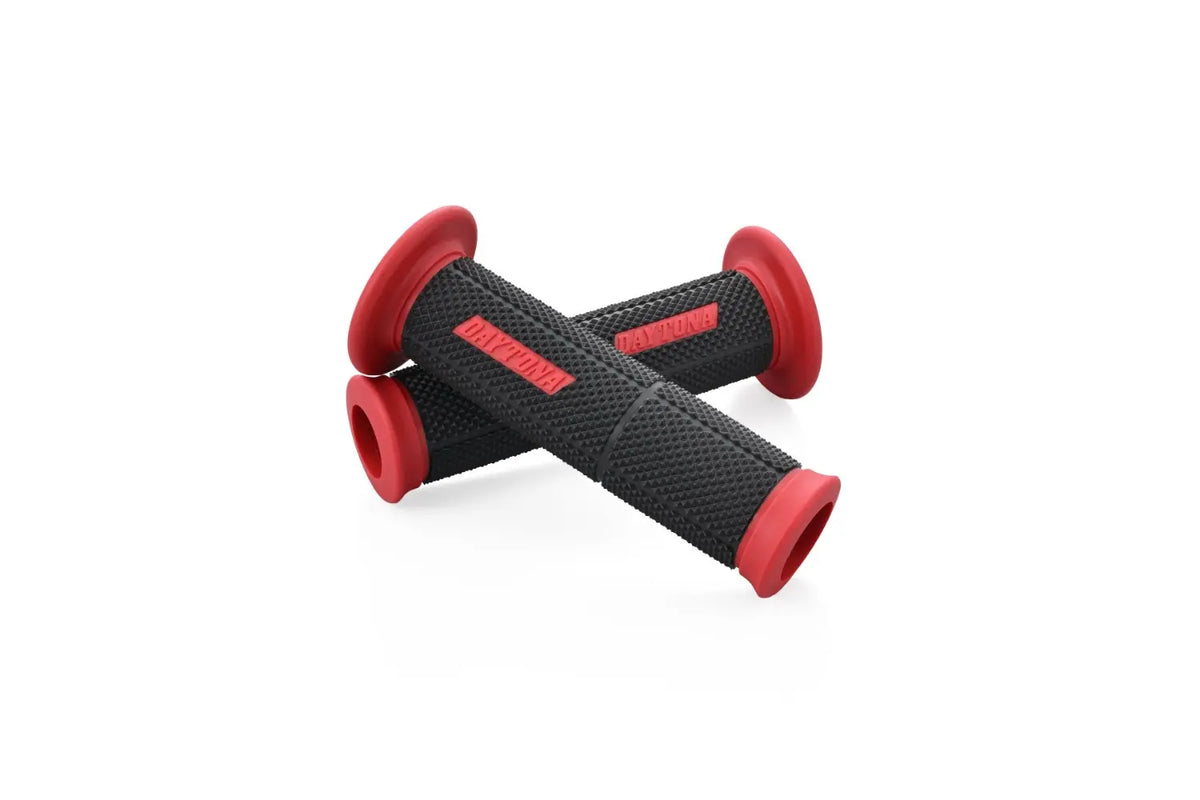 Daytona GrippyGrip GGD-Base2 Grips Black/Red 7/8" Handlebar
