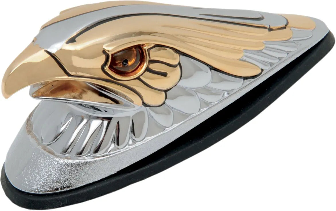 Drag Specialties Gold Lighted Eagle Fender Ornament 2-1/2" Tall