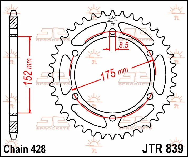 Jt Sprockets Steel Rear Sprocket 57t