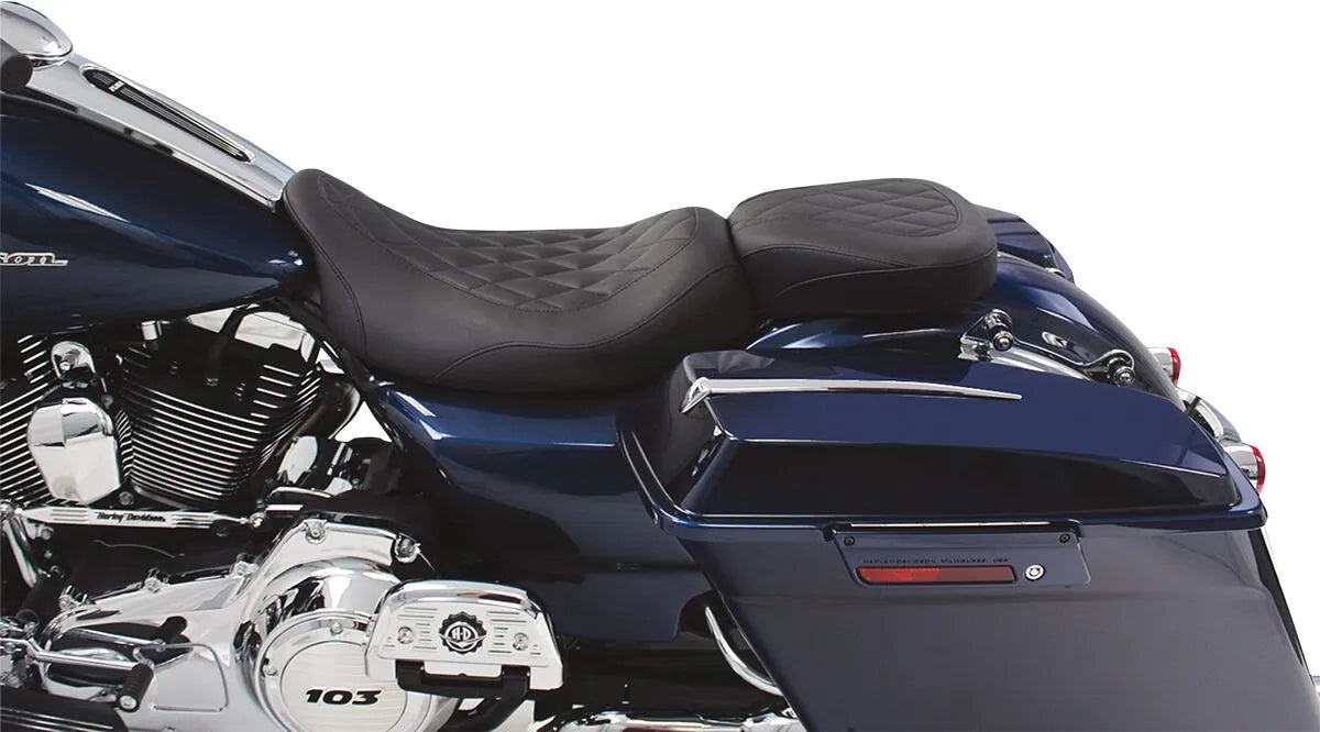 Mustang Wide Tripper Solo Seat - For Harley Davidson