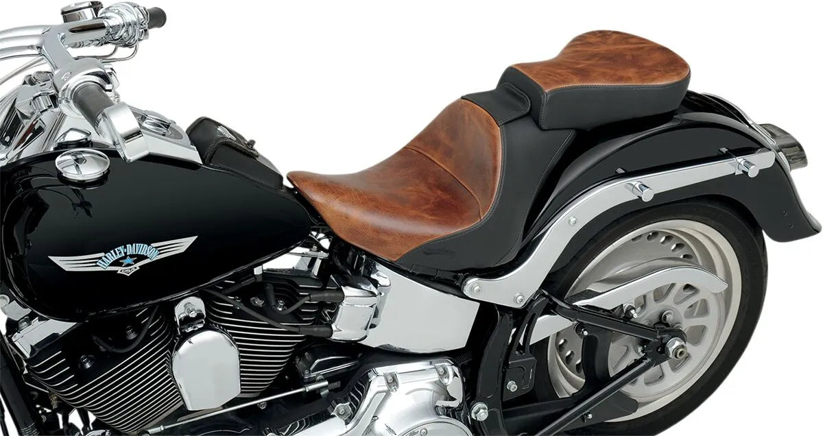 Saddlemen Renegade Lariat Leather Solo Seat - For Harley Davidson