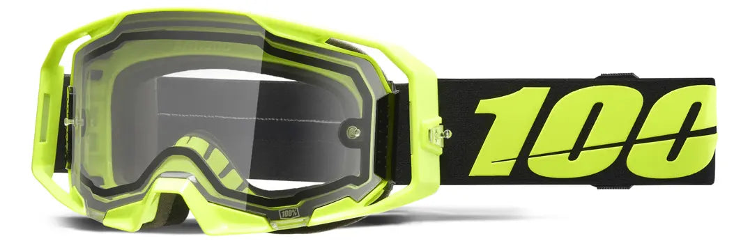 100% ARmatic Enduro Dual Pane Goggle Neon Yellow Clear