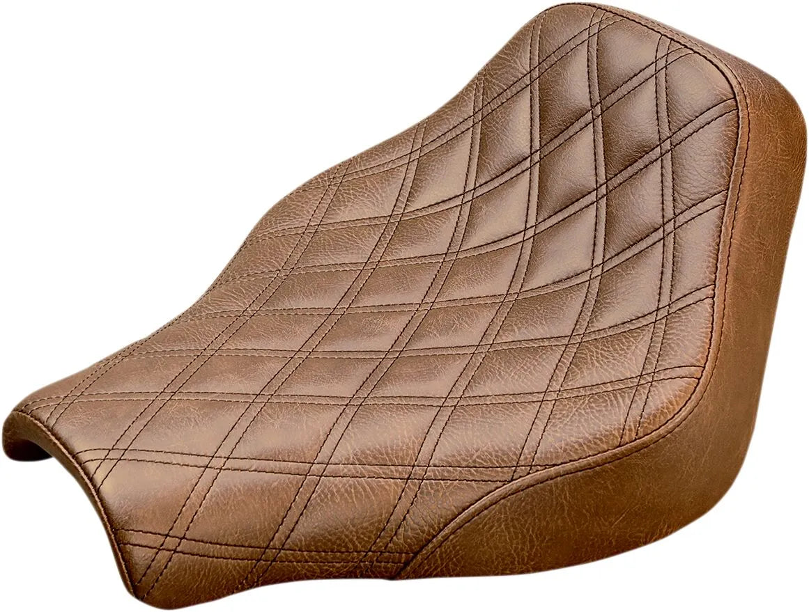 Saddlemen Renegade Solo Seat - Lattice Stitch - For Harley Davidson