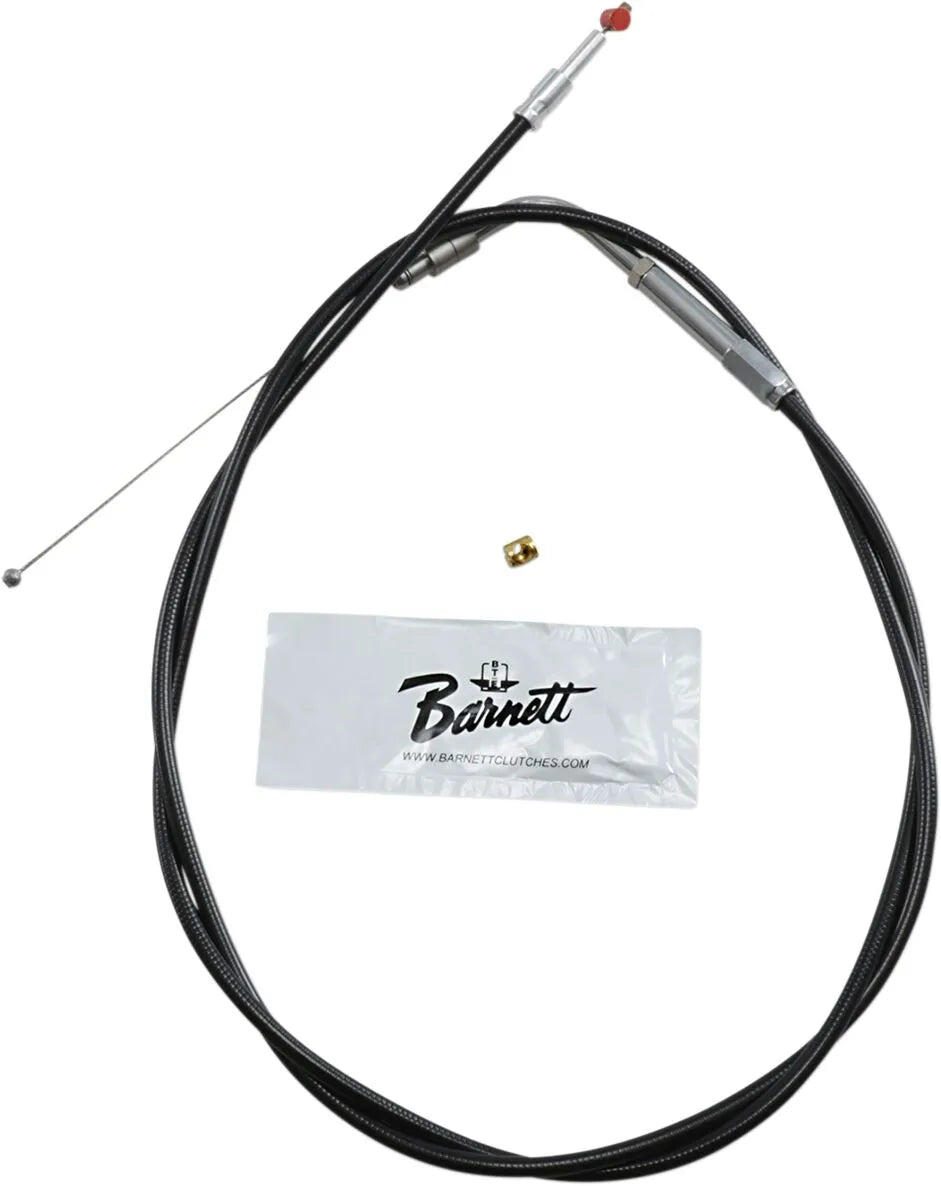 Barnett Black Vinyl +6" Throttle Idle Cable for HD FLH 02-07