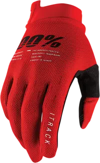 100% Itrack Gloves - Red