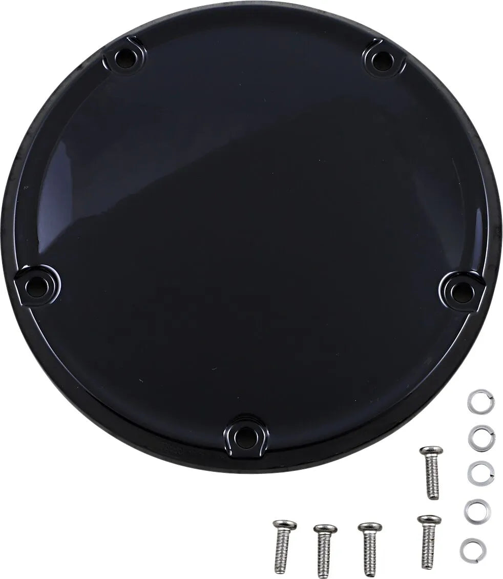 Drag Specialties Black Gloss Derby Cover for Harley Big Twin