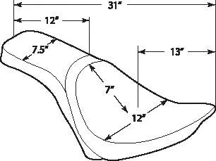 Drag Specialties Predator 2-up Seat - For Harley Davidson